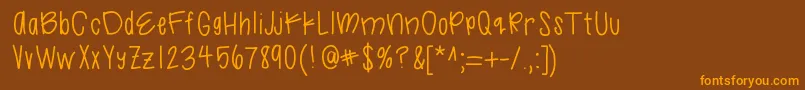 Likelegit Font – Orange Fonts on Brown Background