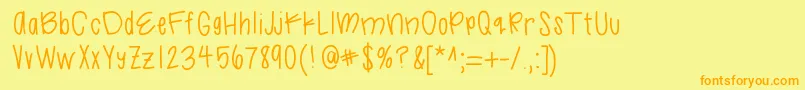 More about Likelegit Font Likelegit Font – Orange Fonts on Yellow Background