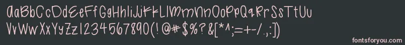 Likelegit Font – Pink Fonts on Black Background