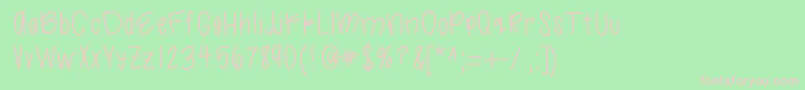 Likelegit Font – Pink Fonts on Green Background