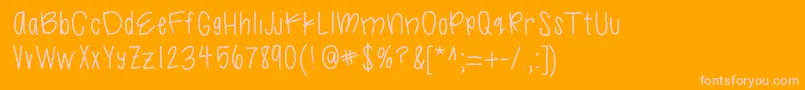 Likelegit Font – Pink Fonts on Orange Background