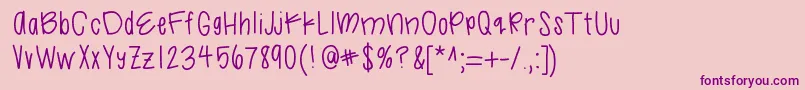 Likelegit Font – Purple Fonts on Pink Background