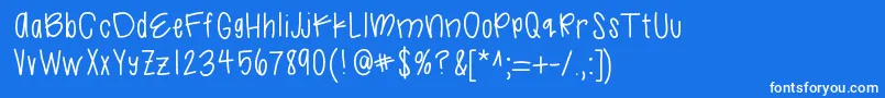 Weitere Informationen zur Likelegit-Schriftart Likelegit-Schriftart – Weiße Schriften auf blauem Hintergrund