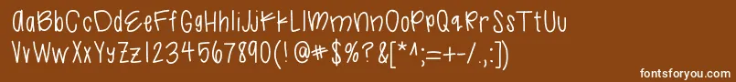 Likelegit Font – White Fonts on Brown Background