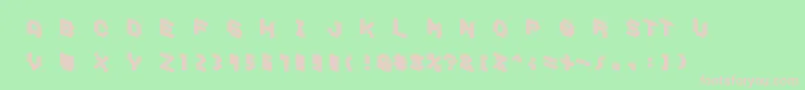 CubicblockT Font – Pink Fonts on Green Background