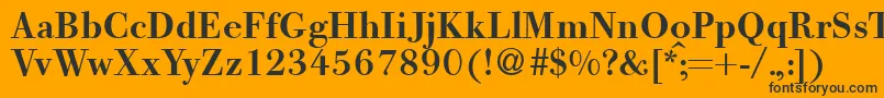 GiambattistaBoldDb Font – Black Fonts on Orange Background