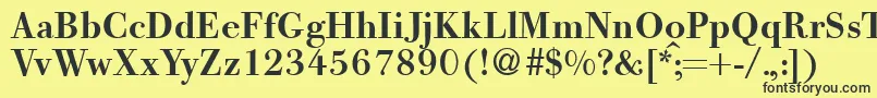 GiambattistaBoldDb Font – Black Fonts on Yellow Background