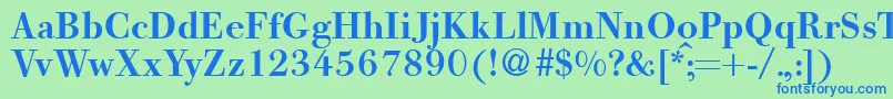 GiambattistaBoldDb Font – Blue Fonts on Green Background