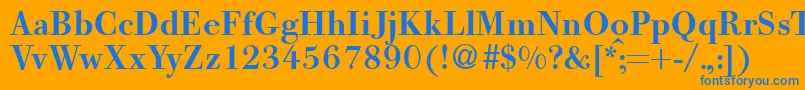 GiambattistaBoldDb Font – Blue Fonts on Orange Background