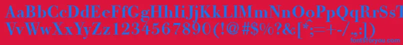 GiambattistaBoldDb Font – Blue Fonts on Red Background