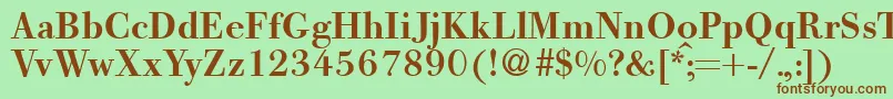 GiambattistaBoldDb Font – Brown Fonts on Green Background