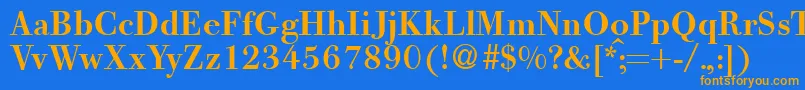 GiambattistaBoldDb Font – Orange Fonts on Blue Background