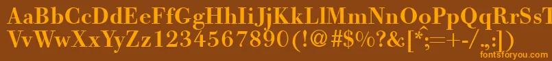 GiambattistaBoldDb Font – Orange Fonts on Brown Background