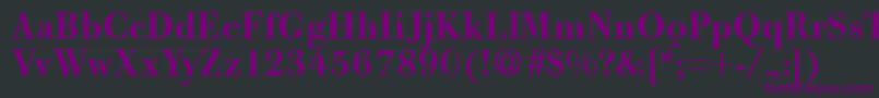 Czcionka GiambattistaBoldDb – fioletowe czcionki na czarnym tle