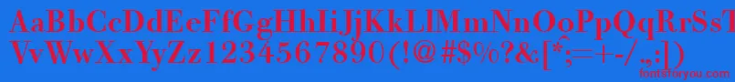 GiambattistaBoldDb Font – Red Fonts on Blue Background