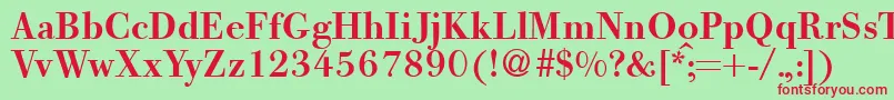 GiambattistaBoldDb Font – Red Fonts on Green Background