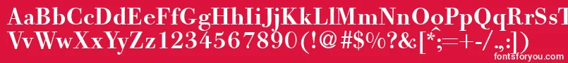 GiambattistaBoldDb Font – White Fonts on Red Background