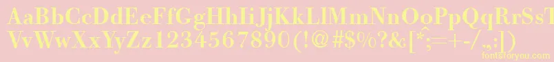 GiambattistaBoldDb Font – Yellow Fonts on Pink Background