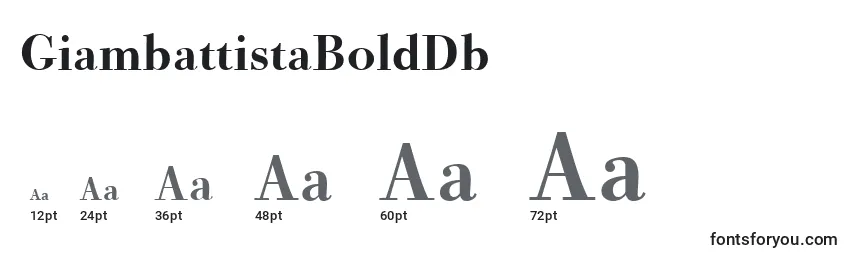 GiambattistaBoldDb Font Sizes