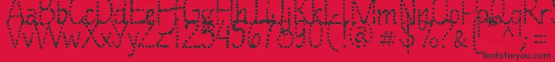 ManyALittleMakesAMickleMixVersion Font – Black Fonts on Red Background