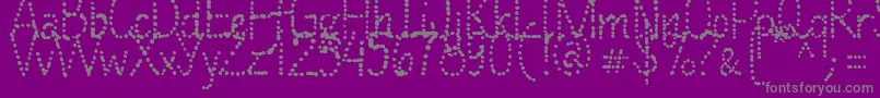ManyALittleMakesAMickleMixVersion Font – Gray Fonts on Purple Background