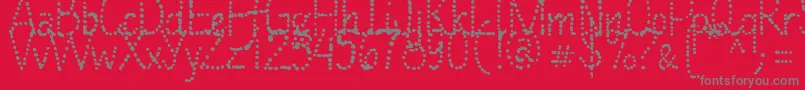 ManyALittleMakesAMickleMixVersion Font – Gray Fonts on Red Background