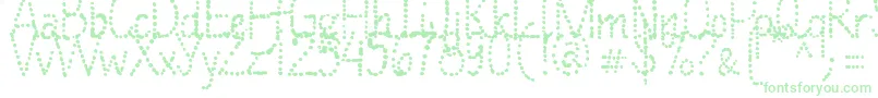 ManyALittleMakesAMickleMixVersion Font – Green Fonts on White Background