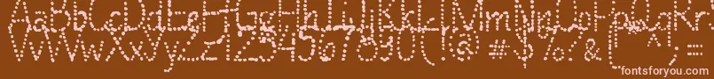 ManyALittleMakesAMickleMixVersion Font – Pink Fonts on Brown Background