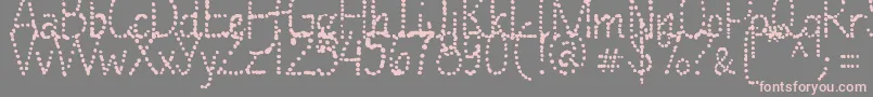 Шрифт ManyALittleMakesAMickleMixVersion – розовые шрифты на сером фоне