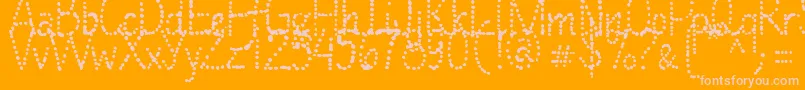 ManyALittleMakesAMickleMixVersion Font – Pink Fonts on Orange Background