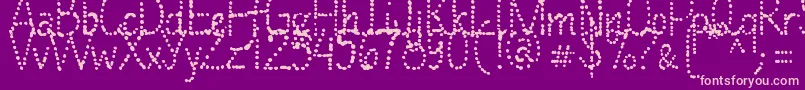 ManyALittleMakesAMickleMixVersion Font – Pink Fonts on Purple Background