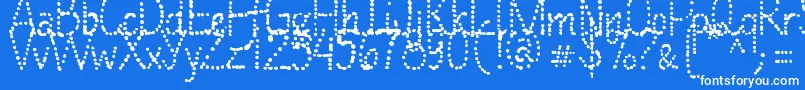 ManyALittleMakesAMickleMixVersion Font – White Fonts on Blue Background