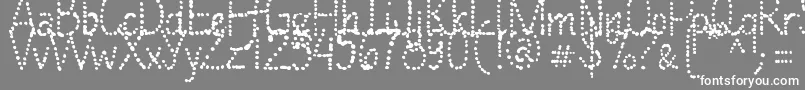 ManyALittleMakesAMickleMixVersion Font – White Fonts on Gray Background