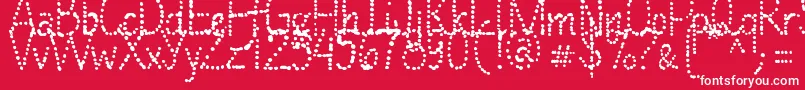 Saiba mais sobre a fonte ManyALittleMakesAMickleMixVersion Fonte ManyALittleMakesAMickleMixVersion – fontes brancas em um fundo vermelho
