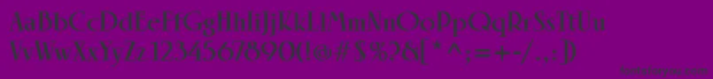 LinotypeRowenaHeavy Font – Black Fonts on Purple Background