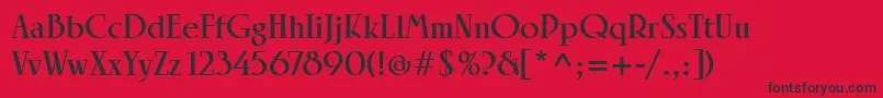 LinotypeRowenaHeavy Font – Black Fonts on Red Background