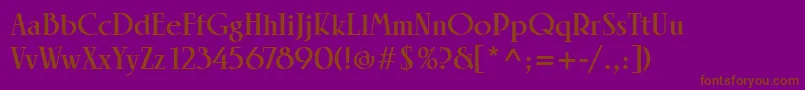 LinotypeRowenaHeavy Font – Brown Fonts on Purple Background