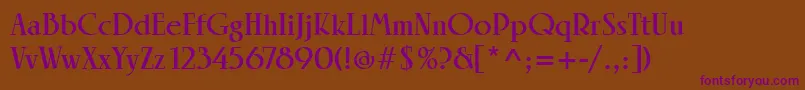 LinotypeRowenaHeavy Font – Purple Fonts on Brown Background