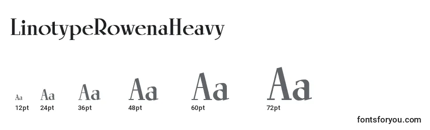Размеры шрифта LinotypeRowenaHeavy