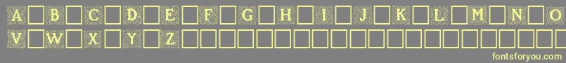 Roycroft Font – Yellow Fonts on Gray Background