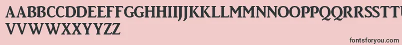 Bigtownebold Font – Black Fonts on Pink Background