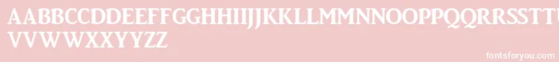 Bigtownebold-Schriftart – Weiße Schriften auf rosa Hintergrund