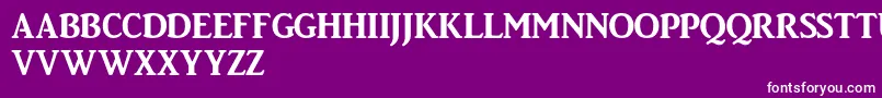 Bigtownebold Font – White Fonts on Purple Background