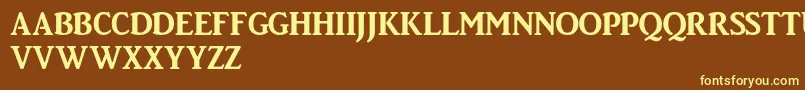 More about Bigtownebold Font Bigtownebold Font – Yellow Fonts on Brown Background