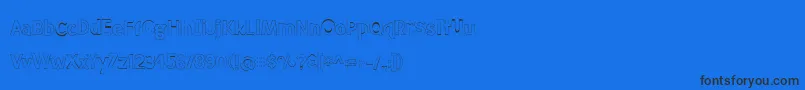 MeatloafOutline Font – Black Fonts on Blue Background