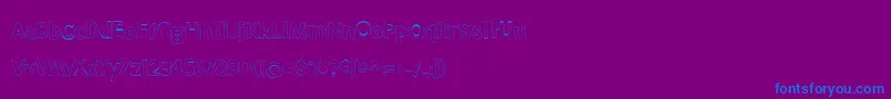 MeatloafOutline Font – Blue Fonts on Purple Background