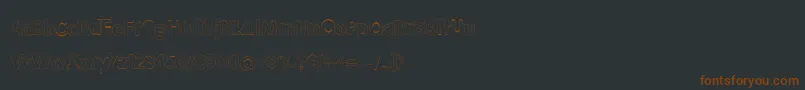 MeatloafOutline Font – Brown Fonts on Black Background