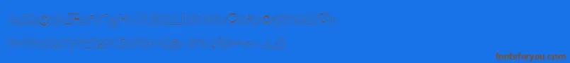 MeatloafOutline Font – Brown Fonts on Blue Background