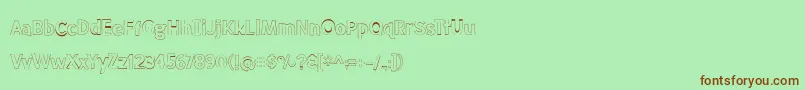 Шрифт MeatloafOutline – коричневые шрифты на зелёном фоне