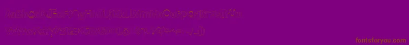 MeatloafOutline Font – Brown Fonts on Purple Background